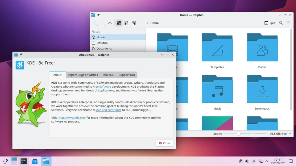 pracovné prostredie - KDE Plasma