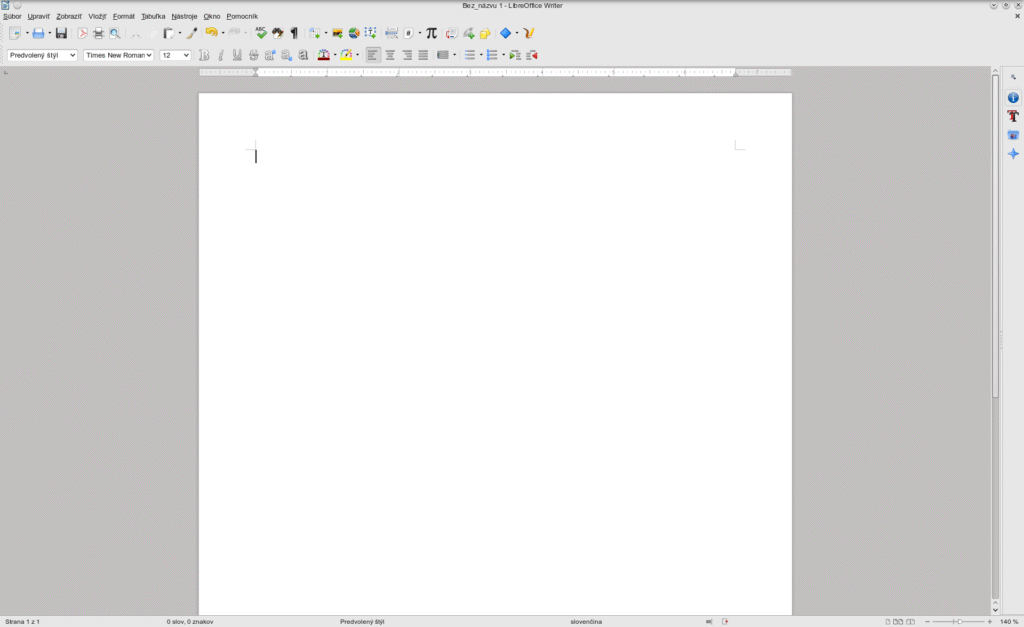 linuxové aplikácie - libreoffice