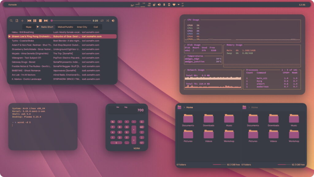 Linux - pracovná plocha